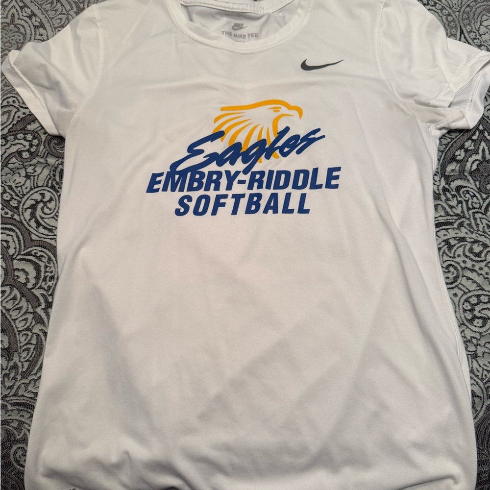 Nike White Embry-Riddle Softball Tee